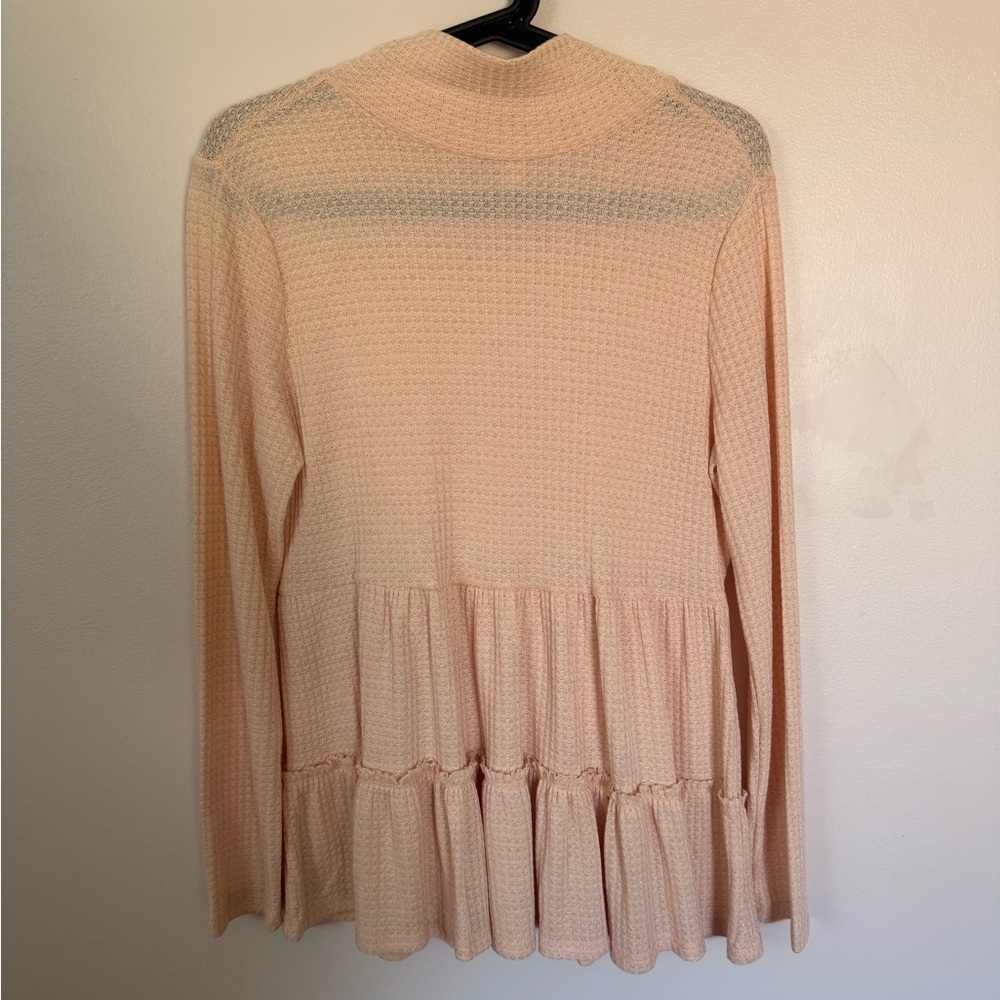 Medium Lauren Conrad Blush Waffle Knit Top